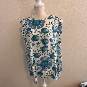 Ruffle sleeve loft blouse xl